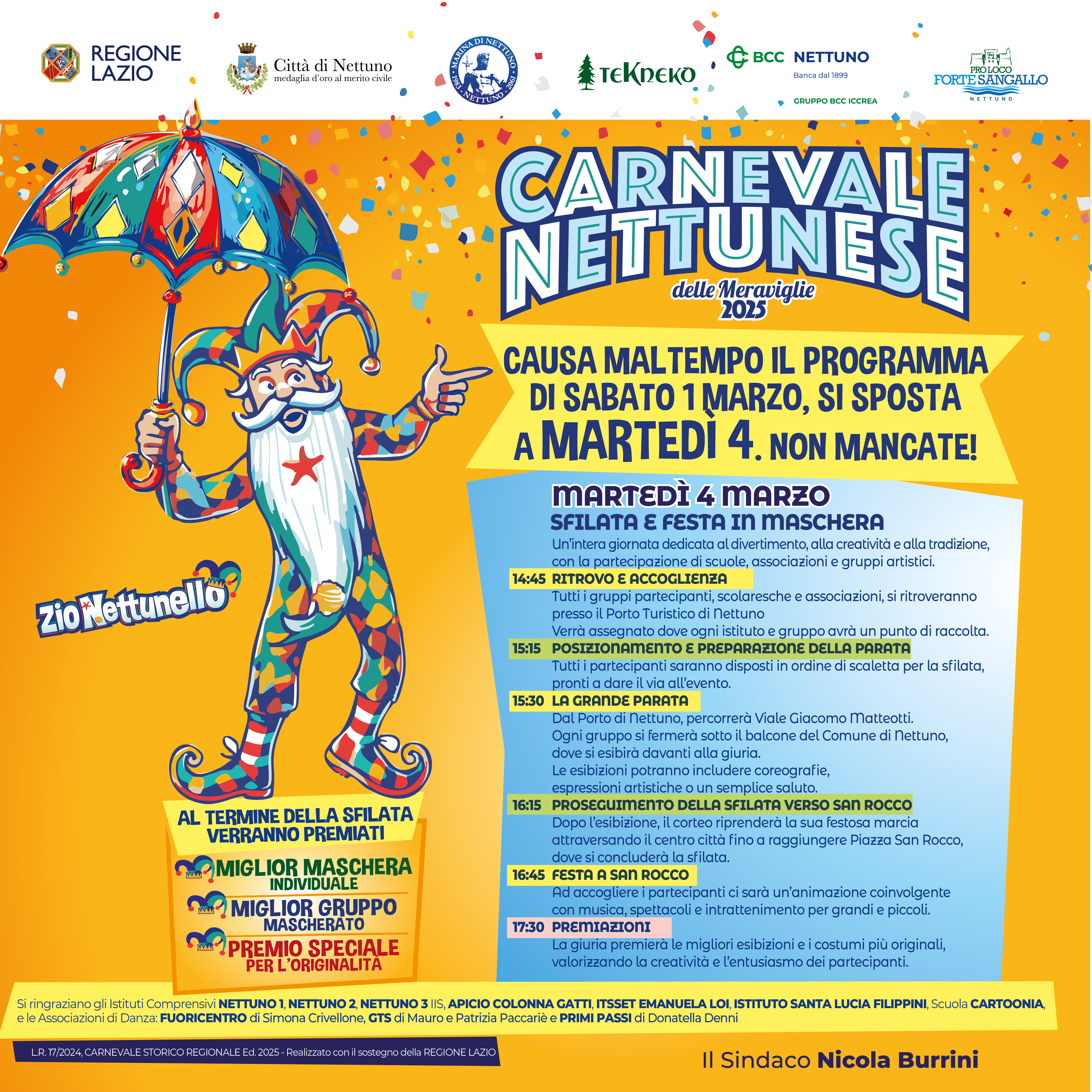 Programma Carnevale 2025