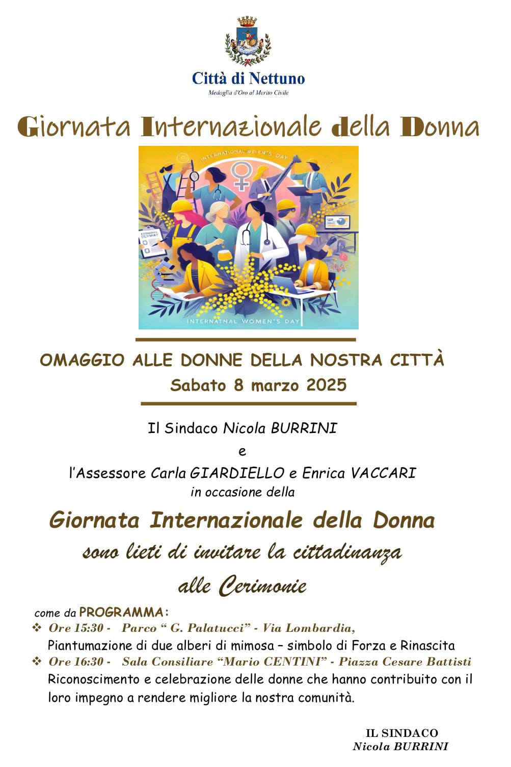Programma Giornata Internazionale della Festa della Donna