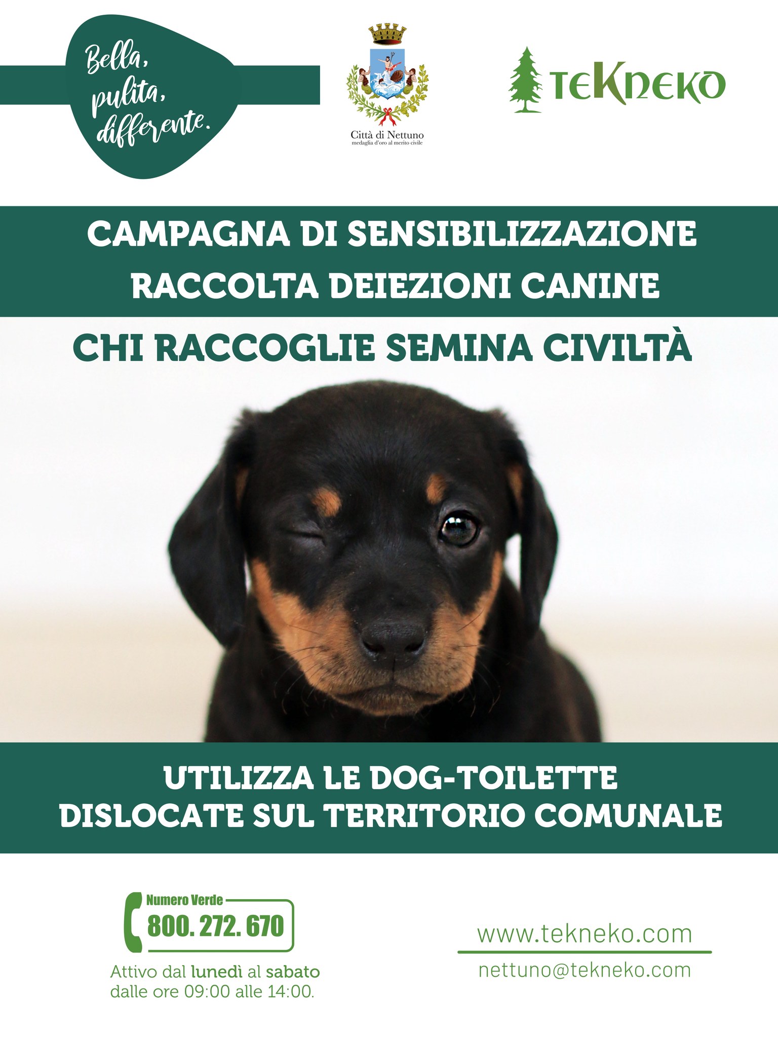 CAMPAGNA DI SENSIBILIZZAZIONE RACCOLTA DEIEZIONI CANINE