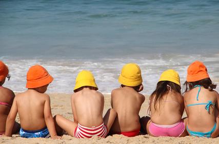 Bambini in spiaggia
