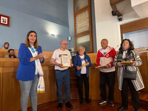 I volontari dell'Avis premiati in sala consiliare