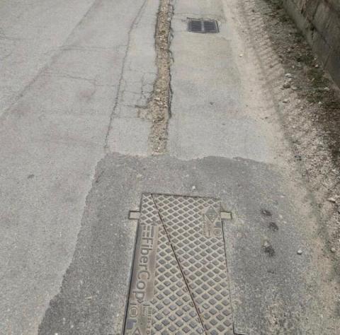 I lavori per la fibra su strada