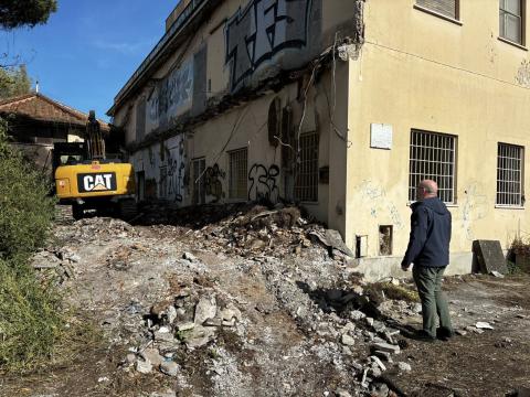 Il sopralluogo del Sindaco presso il cantiere alla ex casa di risposo Tosi