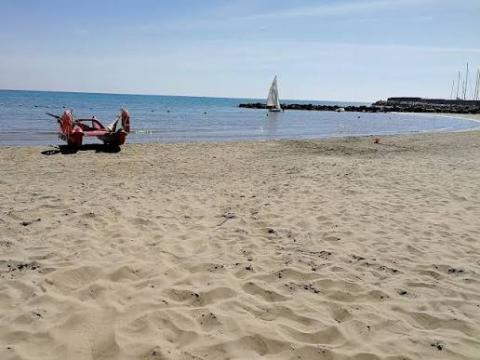 L'arenile della Spiaggia Le Sirene a Nettuno