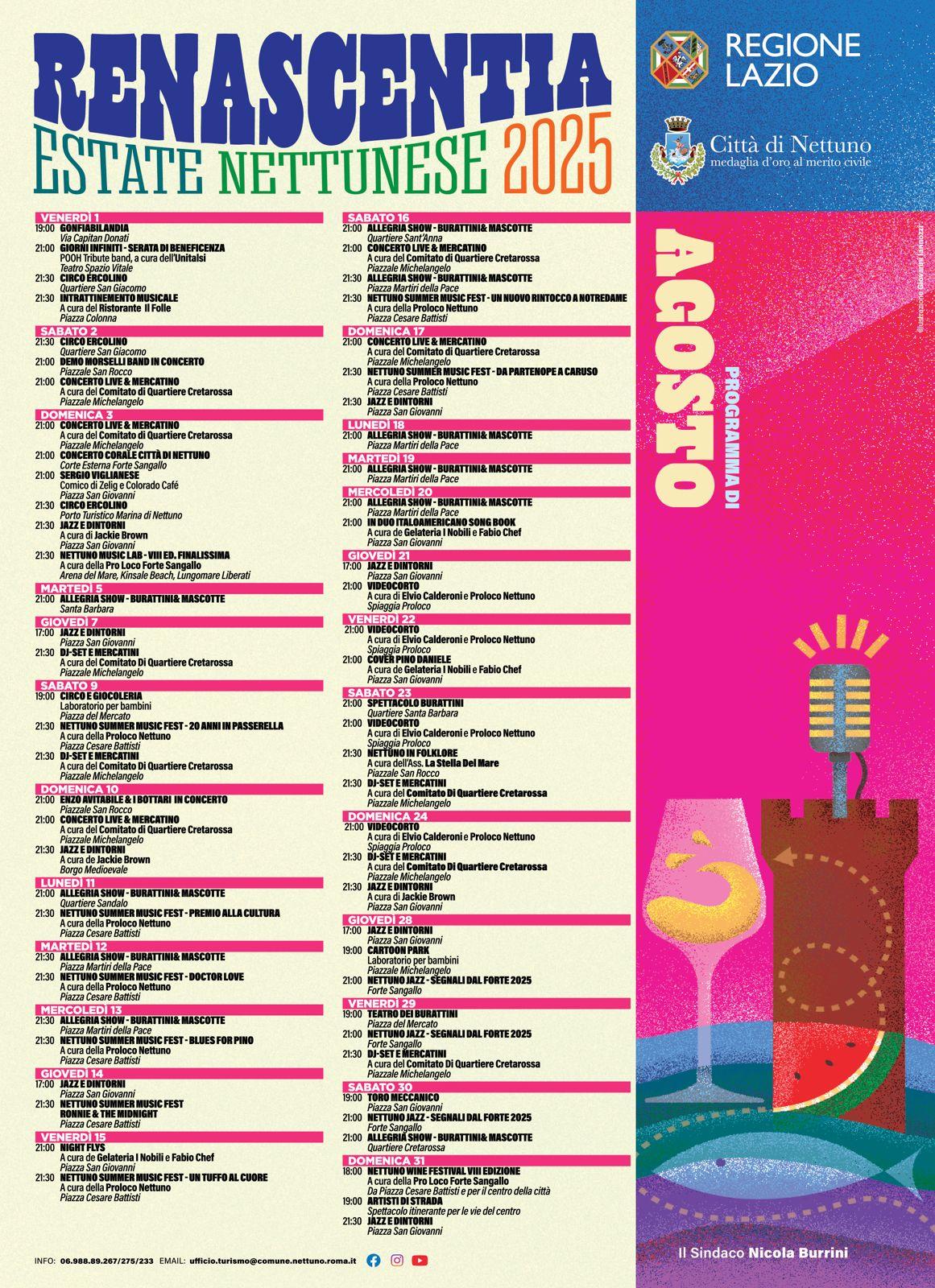 La locandina di agosto