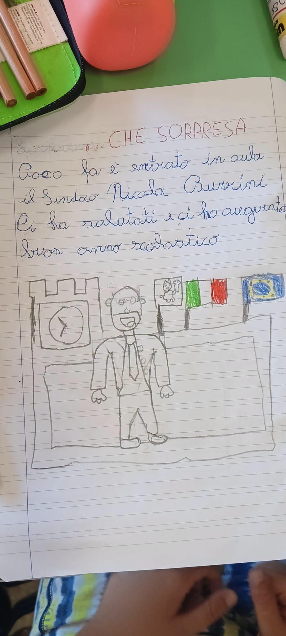 Il Sindaco disegnato da uno studente